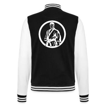 Karateka Drawing - College Sweat Jacket - black/white - Back - Marisol (170cm)