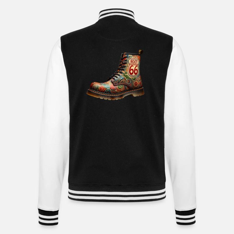 Root 66 Booten - College-Sweatjacke - Schwarz/Weiß