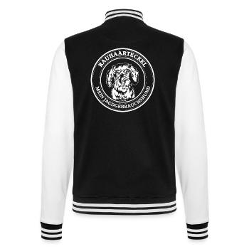 Rauhaarteckel Jagdgebrauchshund Jagdhund Wilsigns - College-Sweatjacke - Schwarz/Weiß - Hinten - Marisol (170cm)