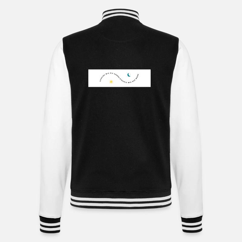 Mond & Sonne - College-Sweatjacke - Schwarz/Weiß