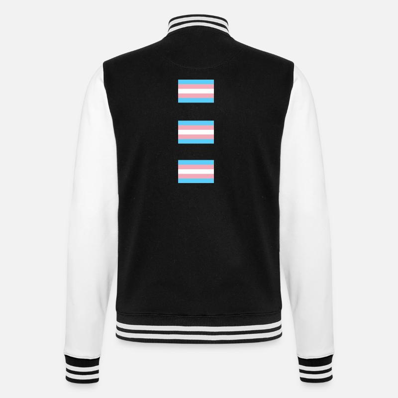 Drapeaux de la Fierté Trans - Veste Teddy - noir/blanc