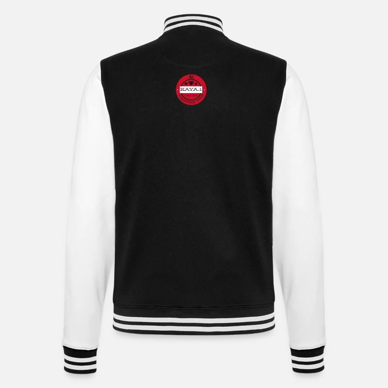 KAYA.1 - College Sweat Jacket - black/white