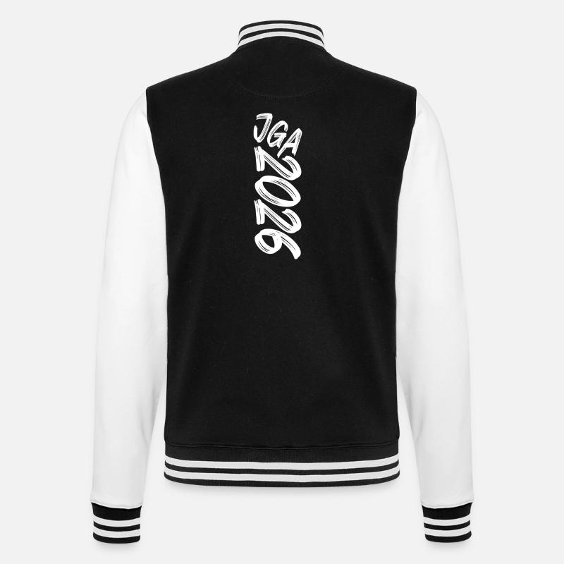 JGA 2026 - College-Sweatjacke - Schwarz/Weiß