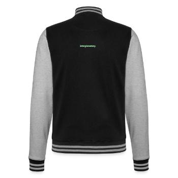 Interplanetary Green - College Sweat Jacket - black/heather grey - Back - Marisol (170cm)