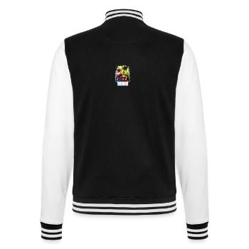 Ibiza 2025 Palm Trees Colorful - College Sweat Jacket - black/white - Back - Marisol (170cm)