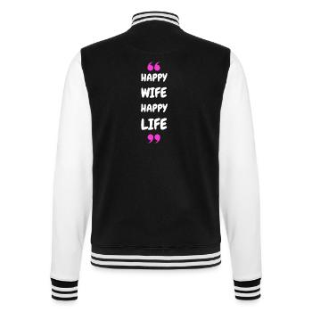 Femme Heureuse Vie Heureuse - Veste Teddy - noir/blanc - Dos - Marisol (170cm)