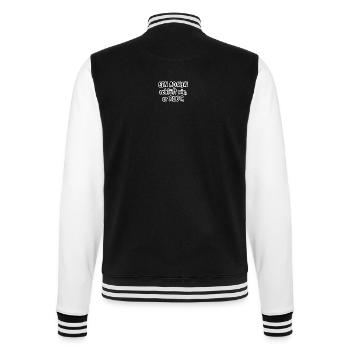 ein admin schlaeft nie (black) - College-Sweatjacke - Schwarz/Weiß - Hinten - Marisol (170cm)