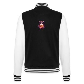 Eule Comic Cool Sommer - College-Sweatjacke - Schwarz/Weiß - Hinten - Marisol (170cm)