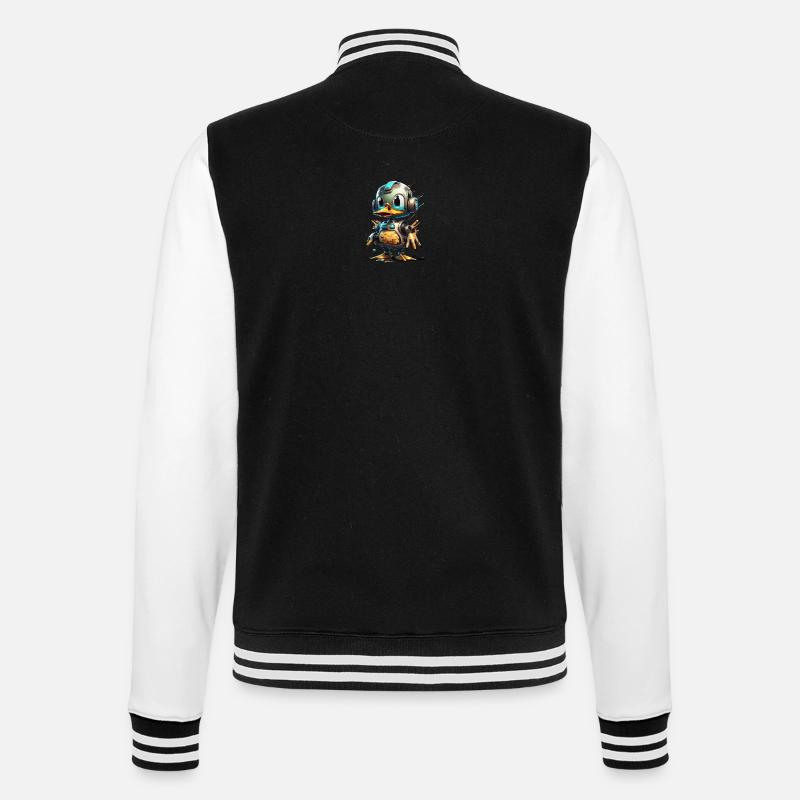 Robot Duck - College Sweat Jacket - black/white