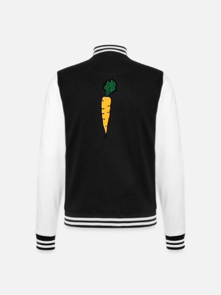 carrot - College-Sweatjacke - Schwarz/Weiß