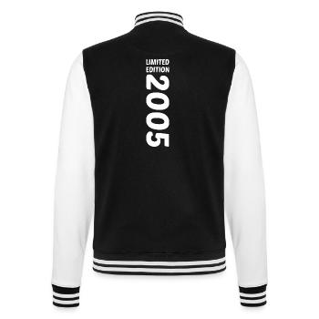 18th Birthday Gift 2005 - College Sweat Jacket - black/white - Back - Marisol (170cm)
