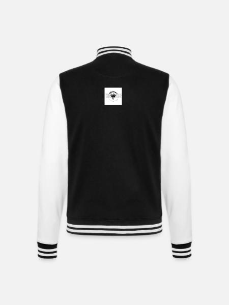 Ilustration Graffiti Logo Eishockey Beschreibung - College-Sweatjacke - Schwarz/Weiß