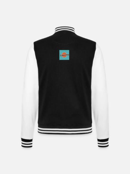 Orange and Dark Gray Retro Apparel eishockey - College-Sweatjacke - Schwarz/Weiß