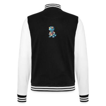 Dinosaurier brontosaurus Sommer - College-Sweatjacke - Schwarz/Weiß - Hinten - Marisol (170cm)