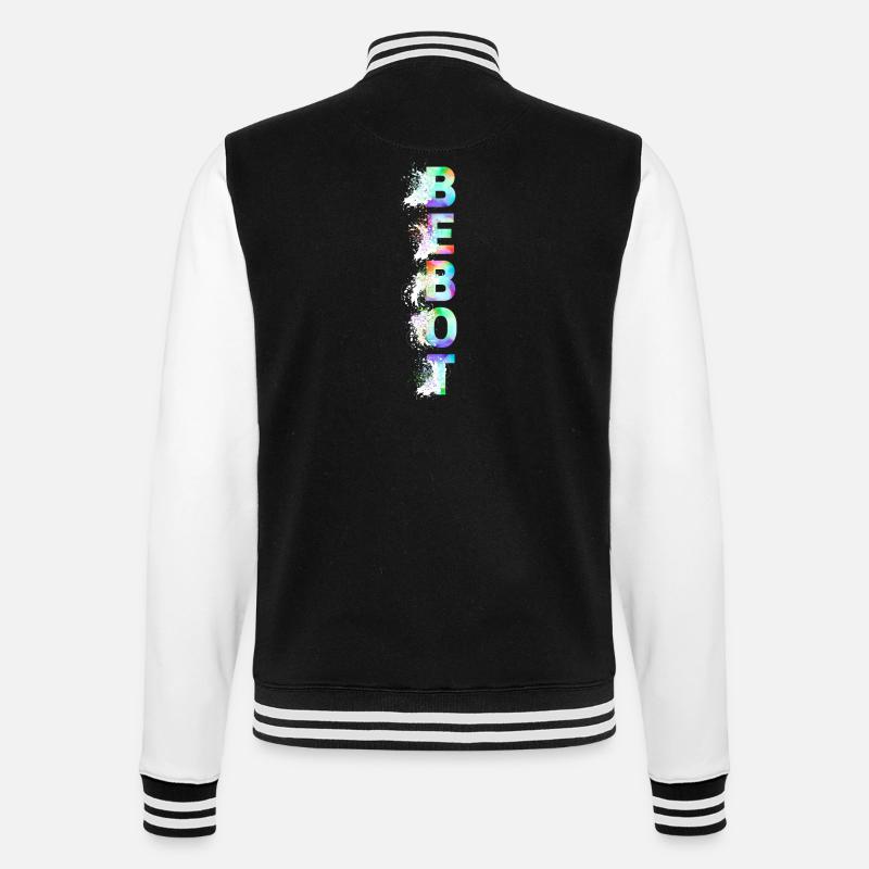 Bebot mit Effekt - College-Sweatjacke - Schwarz/Weiß