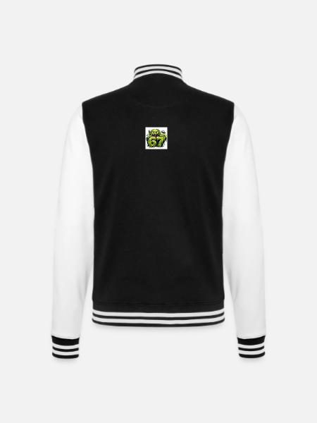 Green Slime Monster 67 - College Sweat Jacket - black/white