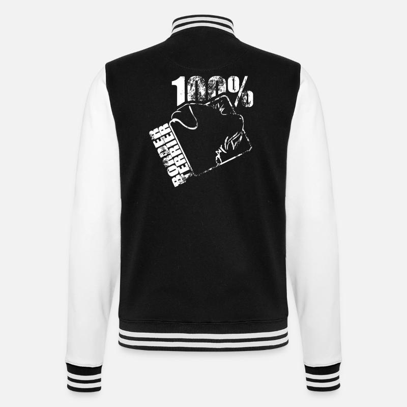 100 TERRIER FRONTIÈRE - Veste Teddy - noir/blanc