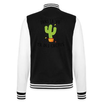 dans la vie y a des cactus - Veste Teddy - noir/blanc - Dos - Marisol (170cm)