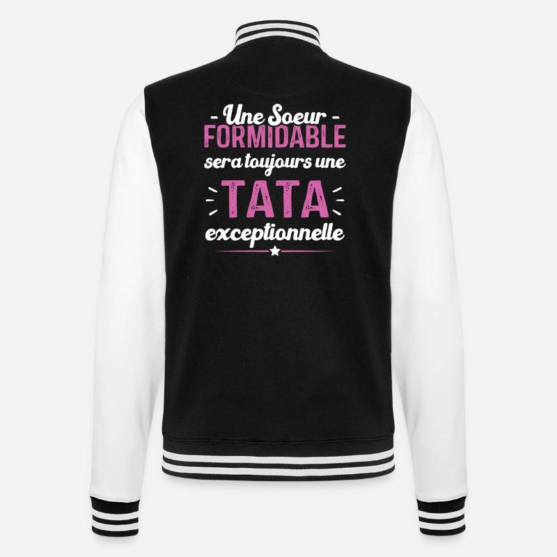 Une sœur formidable donne une tata exceptionnelle - Veste Teddy - noir/blanc