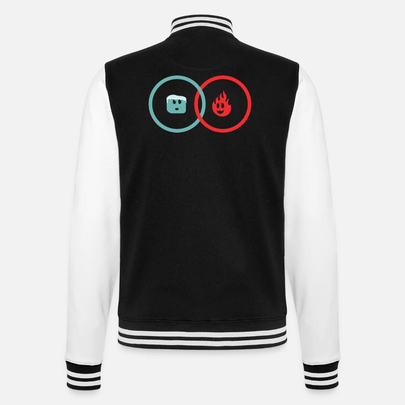 Alchemie - Feuer und Eis - College-Sweatjacke - Schwarz/Weiß