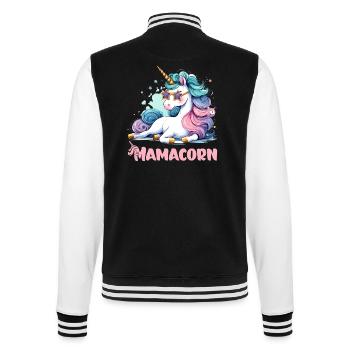 Mamacorn: Magisch & Einzigartig - College-Sweatjacke - Schwarz/Weiß - Hinten - Marisol (170cm)