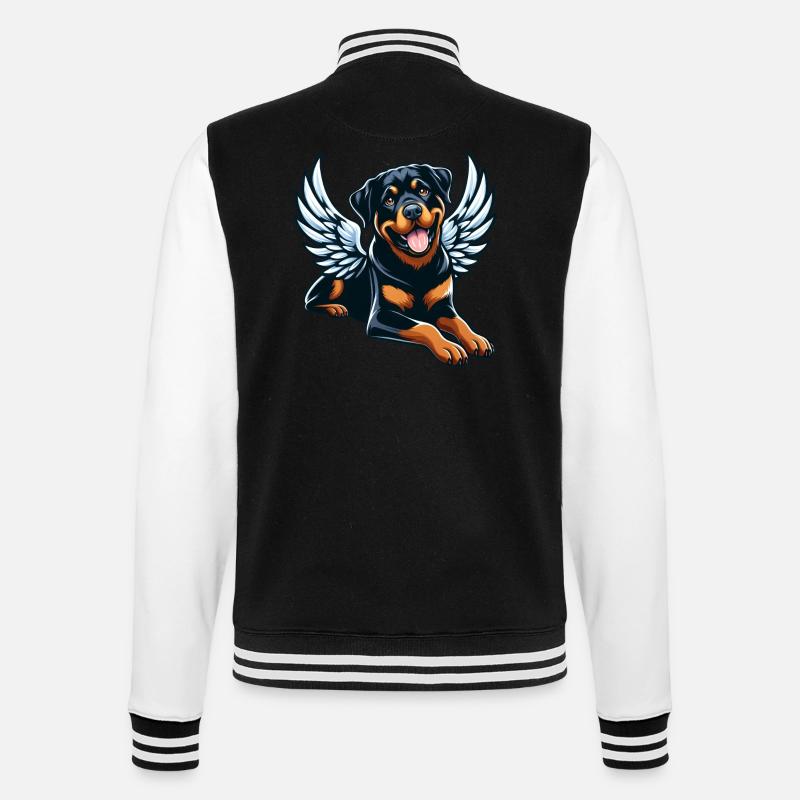 Mignon Rottweiler ange style comique - Veste Teddy - noir/blanc
