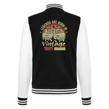 August 1981 Jubiläum 1981 - Legenden August 1981 - College-Sweatjacke - Schwarz/Weiß - Hinten - Marisol (170cm)