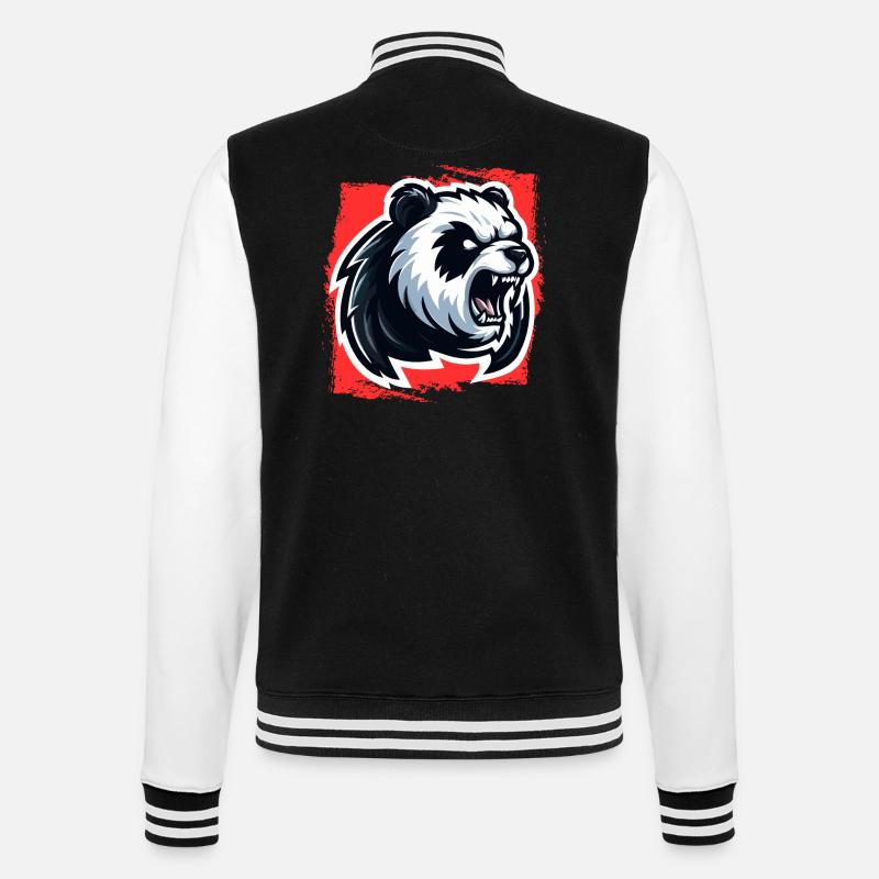 Panda fou - Veste Teddy - noir/blanc