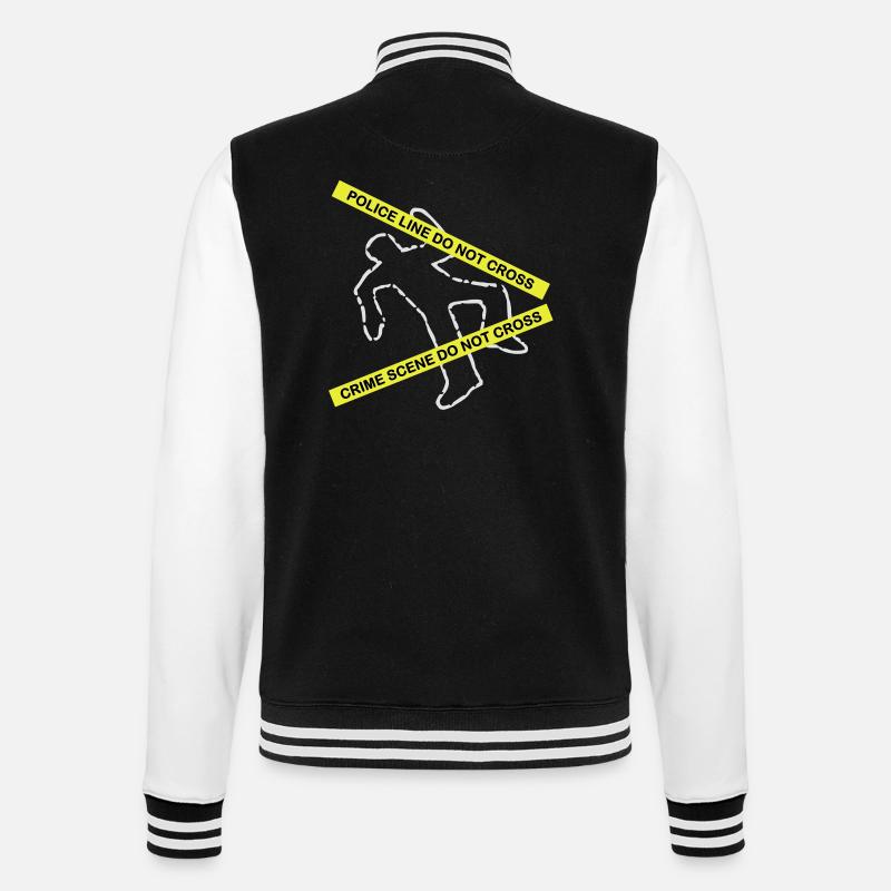 Tatort-Set - College-Sweatjacke - Schwarz/Weiß