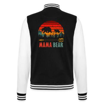 mama bear - College Sweat Jacket - black/white - Back - Marisol (170cm)
