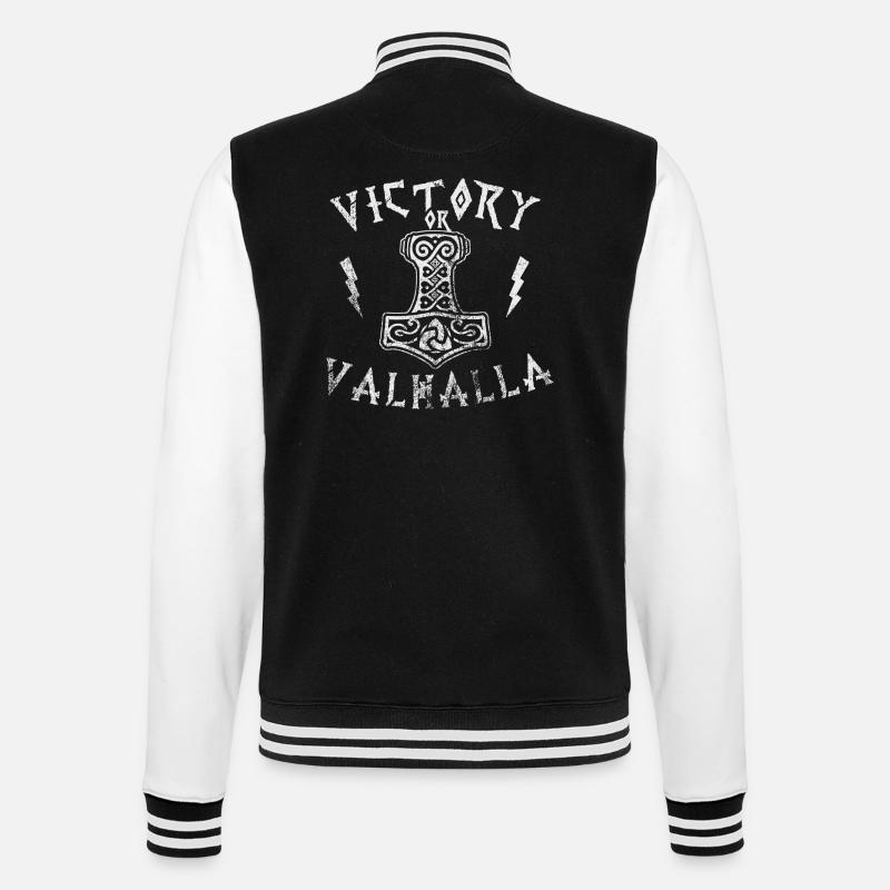 Victoire ou Valhalla - Veste Teddy - noir/blanc