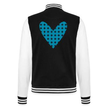 LOVE. COUPLE. JUST MARRIED. Bachelorette party. VALENTINE'S DAY. - College Sweat Jacket - black/white - Back - Marisol (170cm)