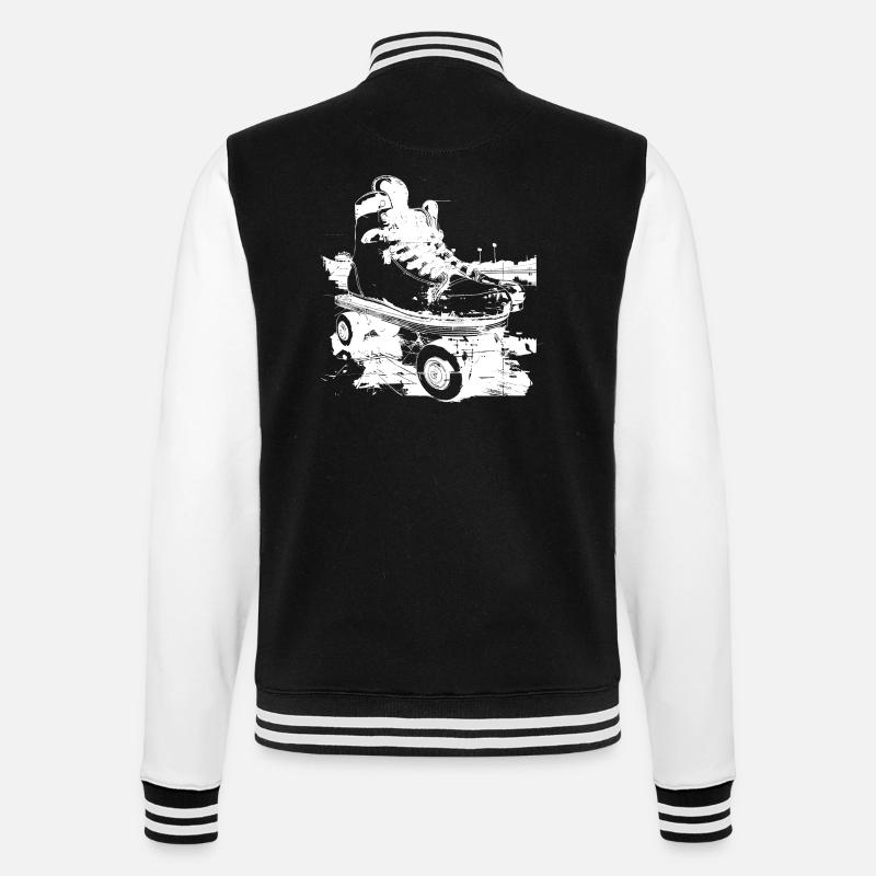 Graphique Patins à roulettes - Veste Teddy - noir/blanc