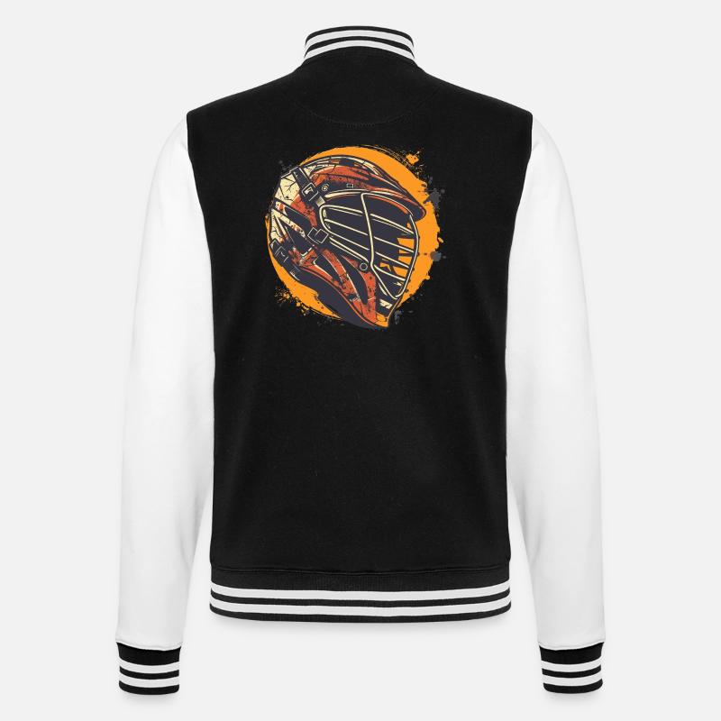 Graphique du casque de crosse - Veste Teddy - noir/blanc