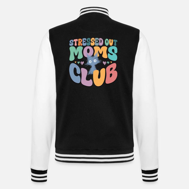 T-shirt graphique Mom Life - Veste Teddy - noir/blanc