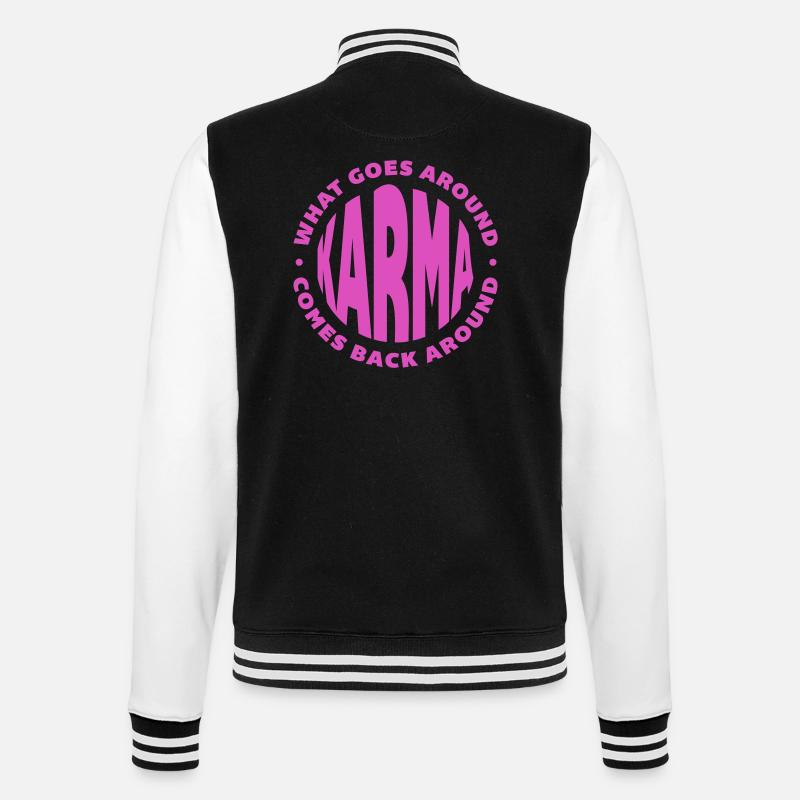 karma - Veste Teddy - noir/blanc