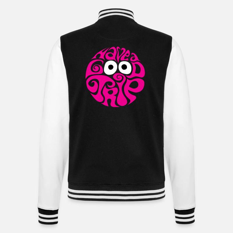 Bon voyage, expérience de vacances rose - Veste Teddy - noir/blanc
