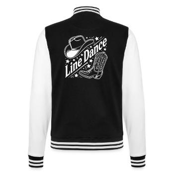 Line Dance Cowboy Motiv Hut Boots - College-Sweatjacke - Schwarz/Weiß - Hinten - Marisol (170cm)