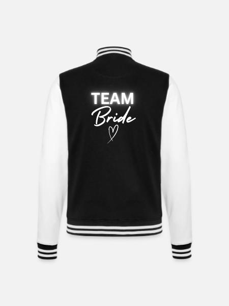 Team Bride - College-Sweatjacke - Schwarz/Weiß