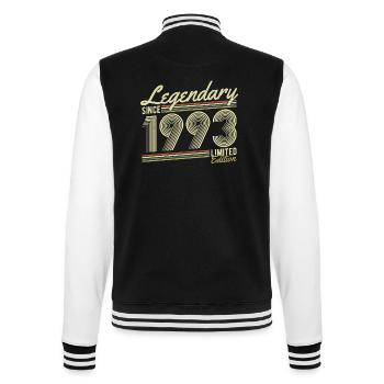 Legendary since 1993 - College Sweat Jacket - black/white - Back - Marisol (170cm)