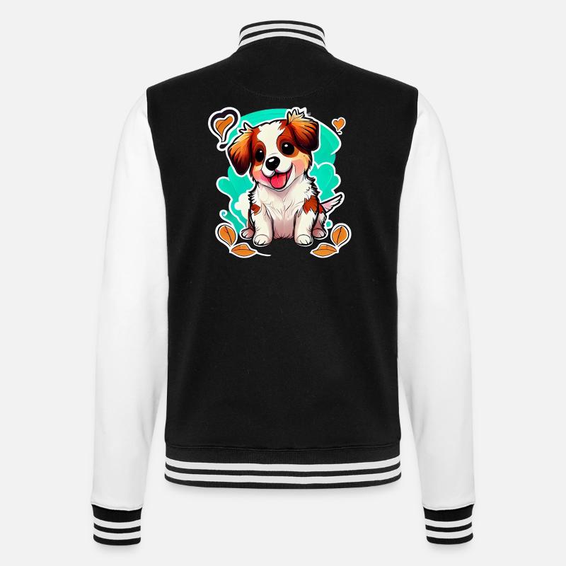 Chien mignon: coup de foudre - Veste Teddy - noir/blanc
