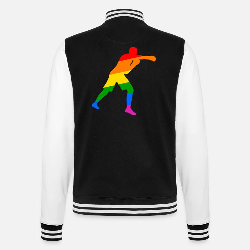 Boxer LGBT Ally - College-Sweatjacke - Schwarz/Weiß