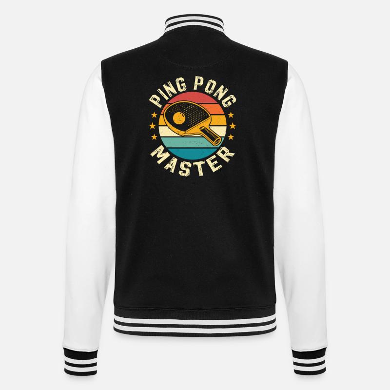 Ping Pong Master - College Sweat Jacket - black/white