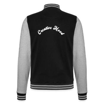 Creative Mood - Funny Artist - College Sweat Jacket - black/heather grey - Back - Marisol (170cm)