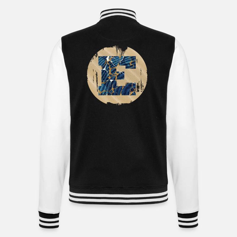 e 16 e - College-Sweatjacke - Schwarz/Weiß