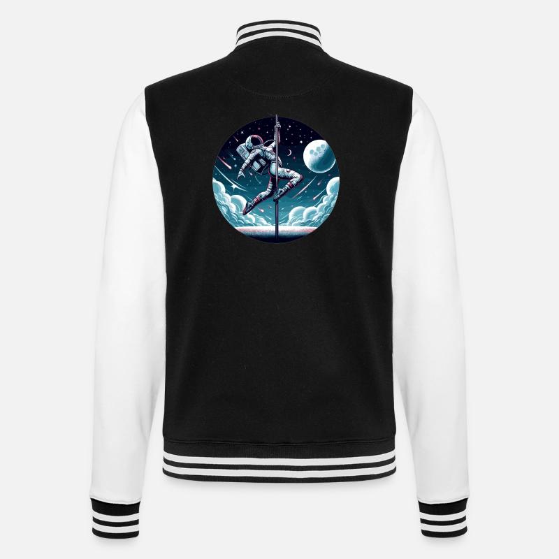 Pole Dance Astronautin Poledance Geschenk - College-Sweatjacke - Schwarz/Weiß