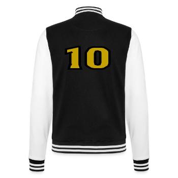10. 10 JAHRE. 10-JÄHRIGES JUBILÄUM. 10-JÄHRIGES JUBILÄUM. - College-Sweatjacke - Schwarz/Weiß - Hinten - Marisol (170cm)