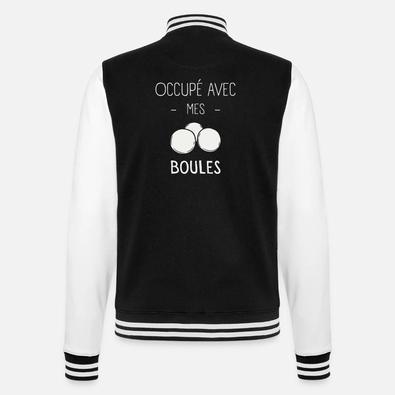 Occupé Avec Mes Boules - Veste Teddy - noir/blanc