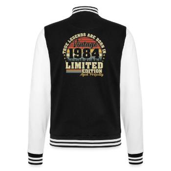 Millésime 1984 Born Legends Cadeau d’anniversaire - Veste Teddy - noir/blanc - Dos - Marisol (170cm)