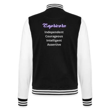 Logo signe astrologique "Capricorne" - Veste Teddy - noir/blanc - Dos - Marisol (170cm)